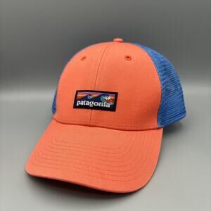 Patagonia Snapback Trucker Hat Peach Adjustable Embroidered Logo Mesh Back